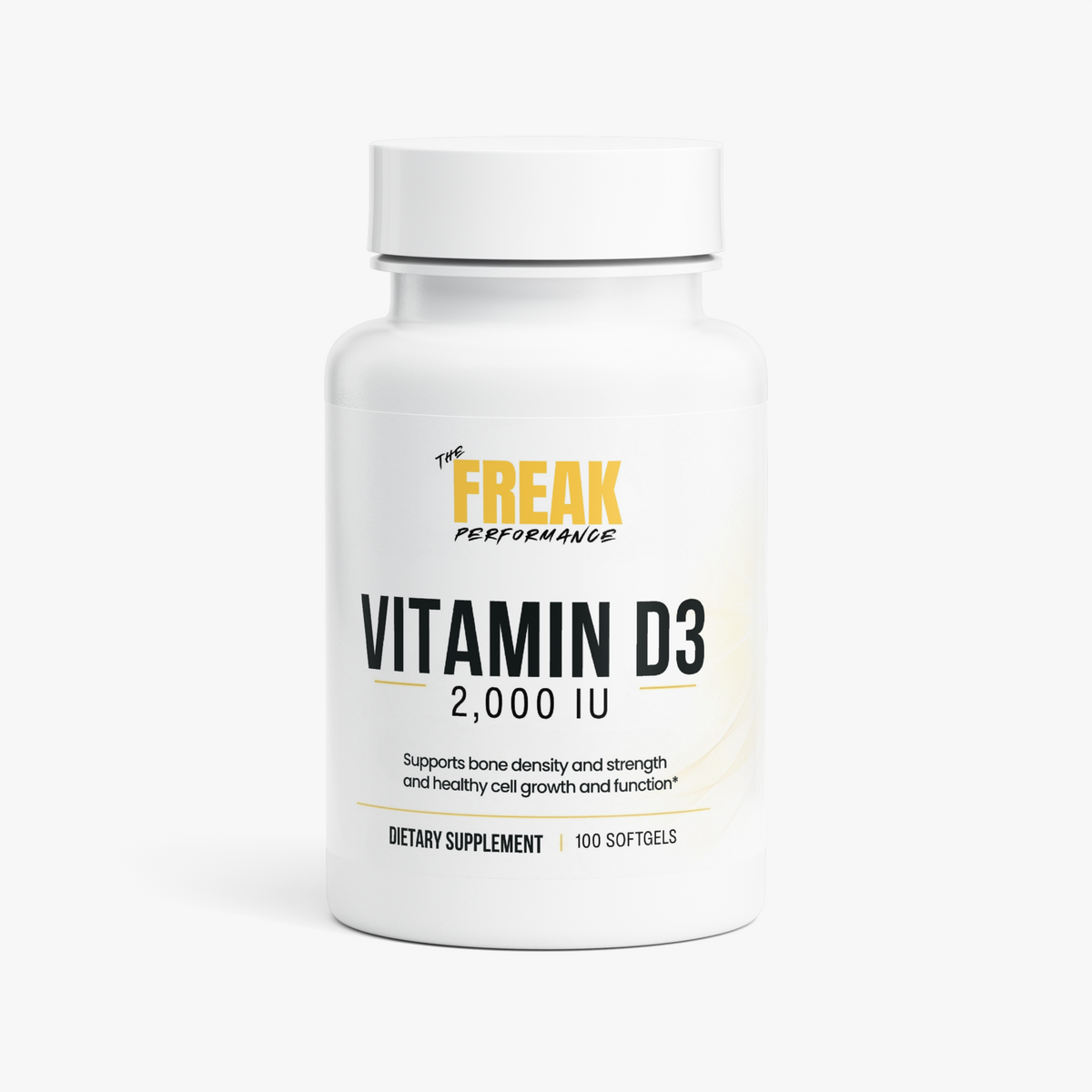 Freak Performance Vitamin D3 - (2,000 IU) - 100 Softgels - TFP